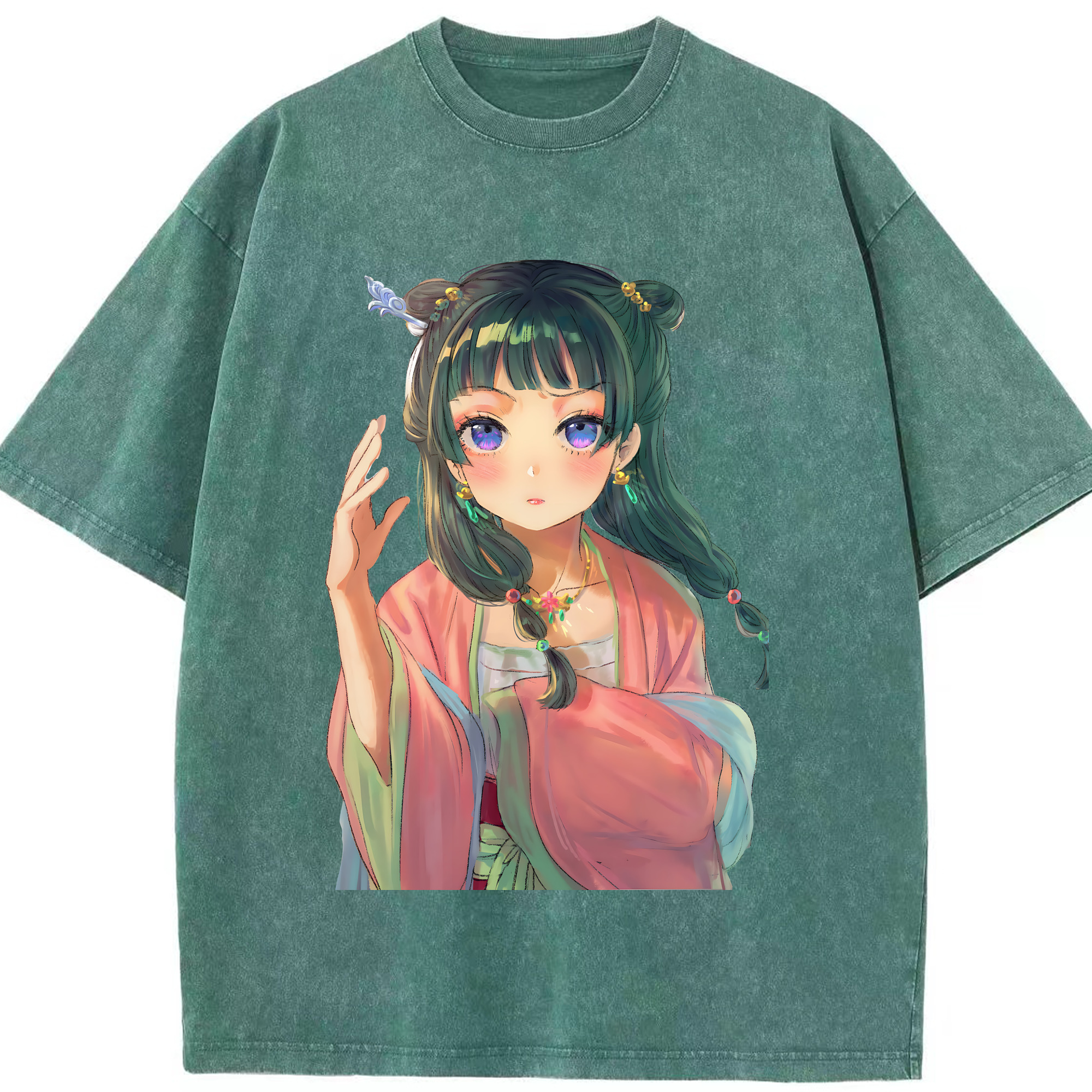 （画像用） 薬屋のひとりごと The Apothecary Diaries 綿100% ヴィンテージ風 半袖Tシャツ（フロントプリント）